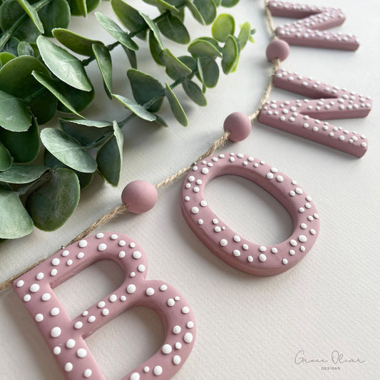 Personalised Spotty Name Garland