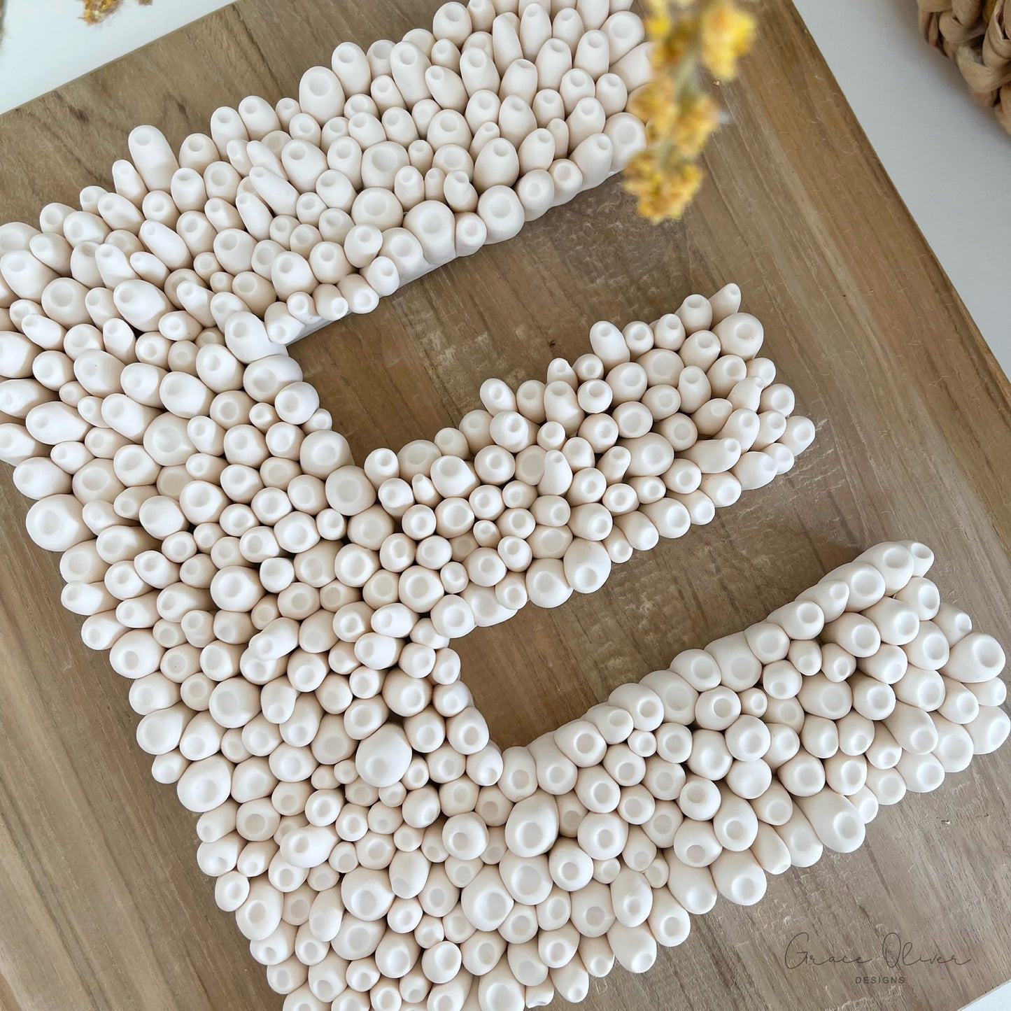 Tube Coral Wall Letter