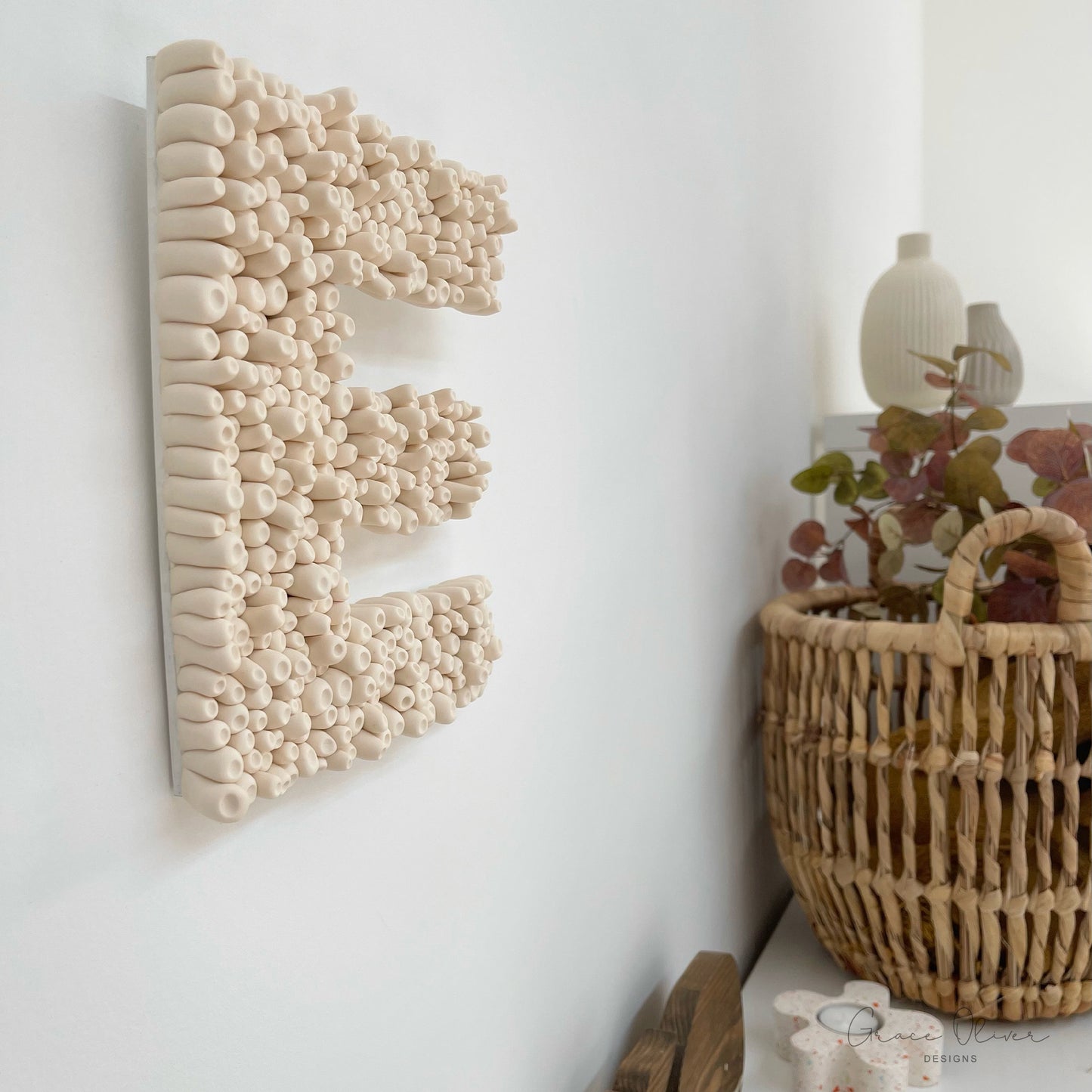 Tube Coral Wall Letter