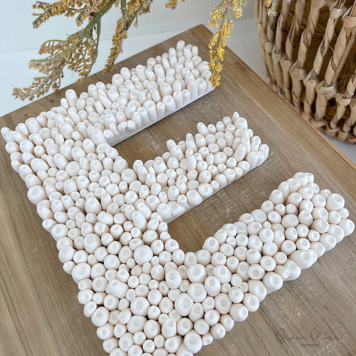 Tube Coral Wall Letter